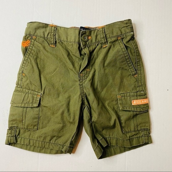 RocaWear Cargo Shorts Green/Orange Size:24m - Picture 1 of 6